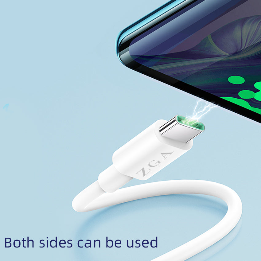 ZGA CB05 1m 5A USB to Type-C Data Cable Mobile Phone Fast Charging TPE Cord
