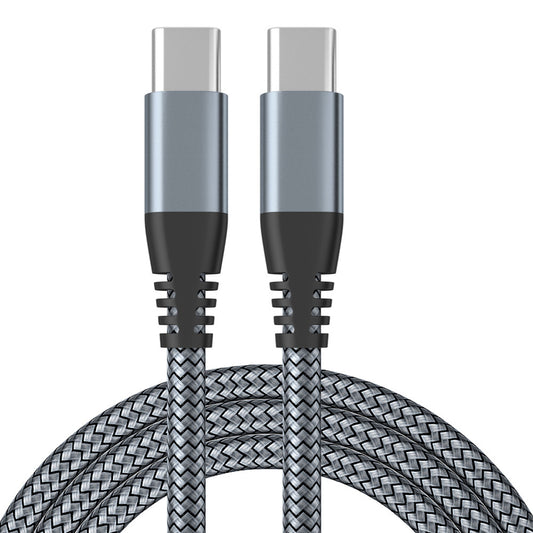 3m Type-C to Type-C PD 60W Charging Cable Nylon Braided USB2.0 Data Cable for Cell Phones, Tablets, Laptops
