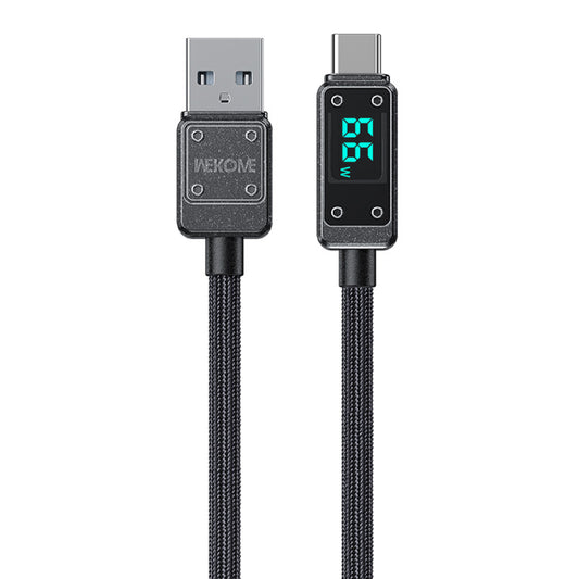 WEKOME Vanguard Series 1m USB to Type-C 6A Phone Fast Charging Braided Cable Digital Display Data Cord