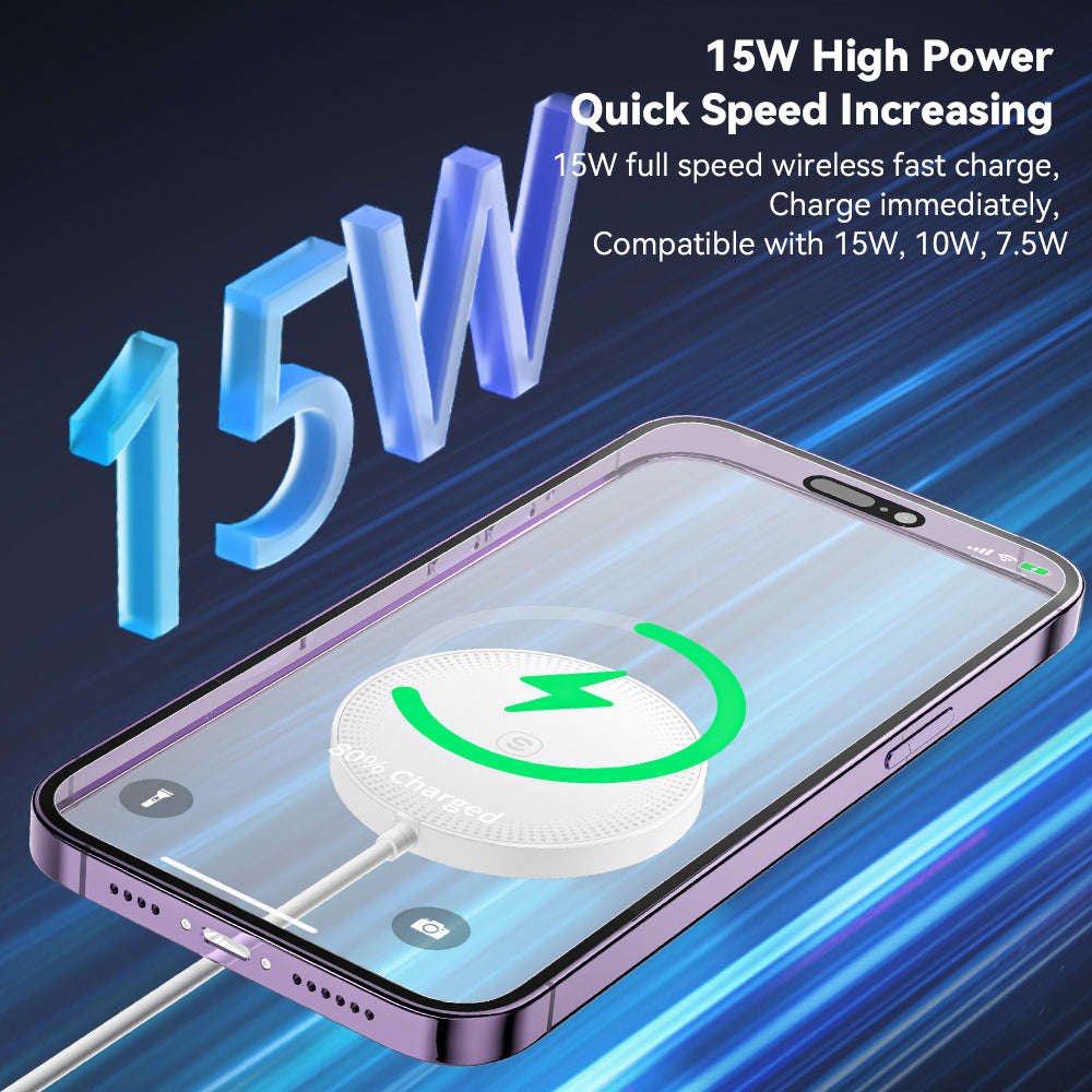 ESSAGER For iPhone 14 / 13 / 12 Series 15W ABS Magnetic Wireless Charger Phone Charging Pad