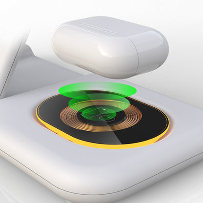 Y36 6-in-1 15W Folding Wireless Charger Night Light Phone Earphone Watch Fast Charging Dock Station
