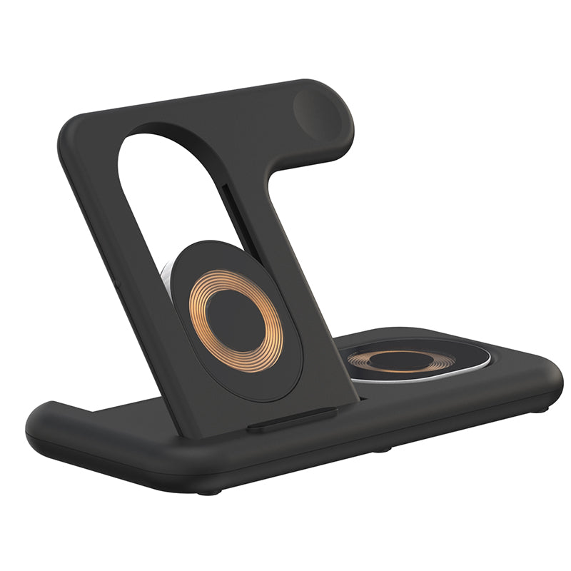 Y36 6-in-1 15W Folding Wireless Charger Night Light Phone Earphone Watch Fast Charging Dock Station