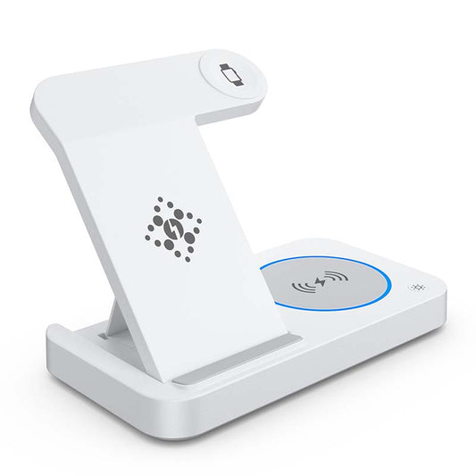 B-18 Foldable Magnetic Wireless Charger Watch Earphone Phone Charging Dock Stand