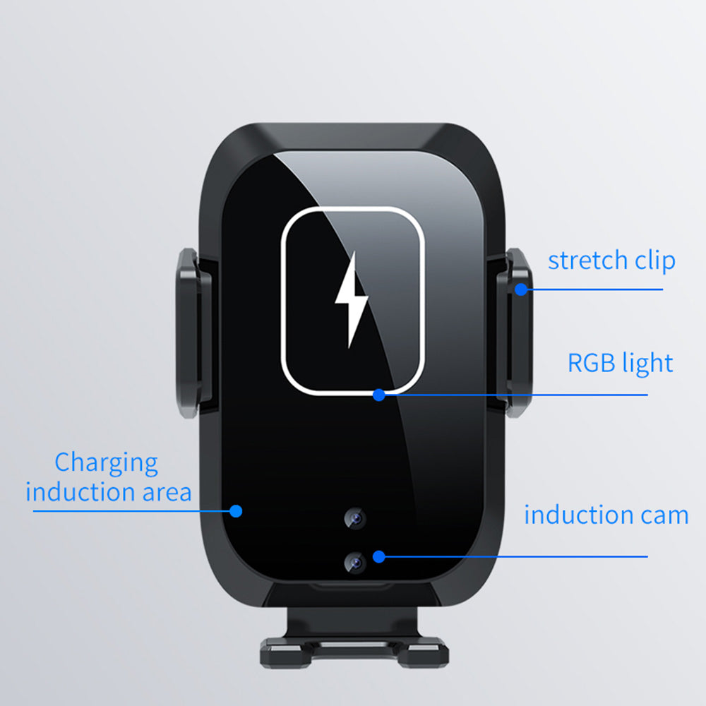 X11 Car Wireless Charger 15W Fast Charging Phone Mount Holder 3-Axis Car Charger with Air Outlet Holder (without Capacitor)