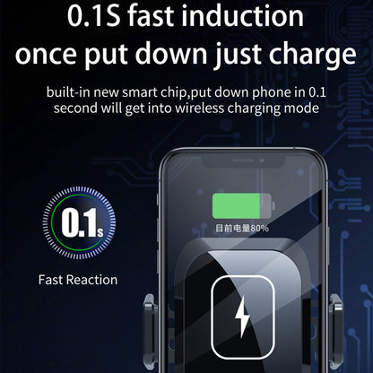 X11 Car Wireless Charger 15W Fast Charging Phone Mount Holder 3-Axis Car Charger with Air Outlet Holder (without Capacitor)