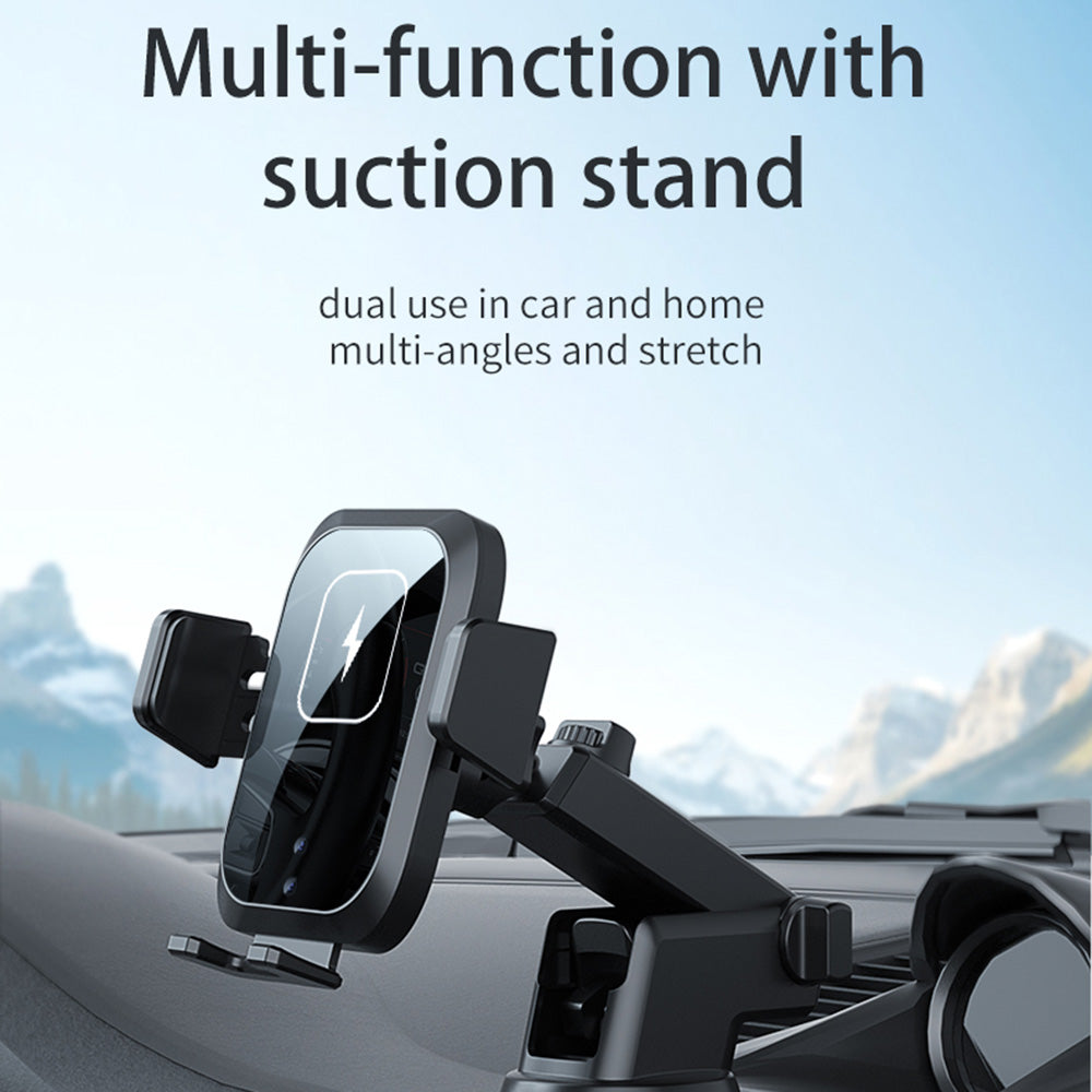 X11 Car Wireless Charger 15W Fast Charging Phone Mount Holder 3-Axis Car Charger with Air Outlet Holder (without Capacitor)
