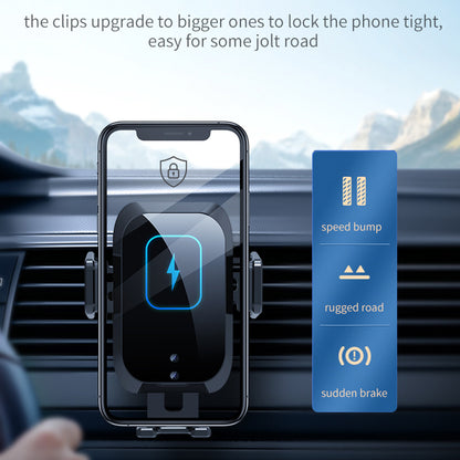 X11 Car Wireless Charger Phone Mount with Air Vent Holder, Cigarette Lighter Charger, 3-Axis 15W Car Charger (without Capacitor)