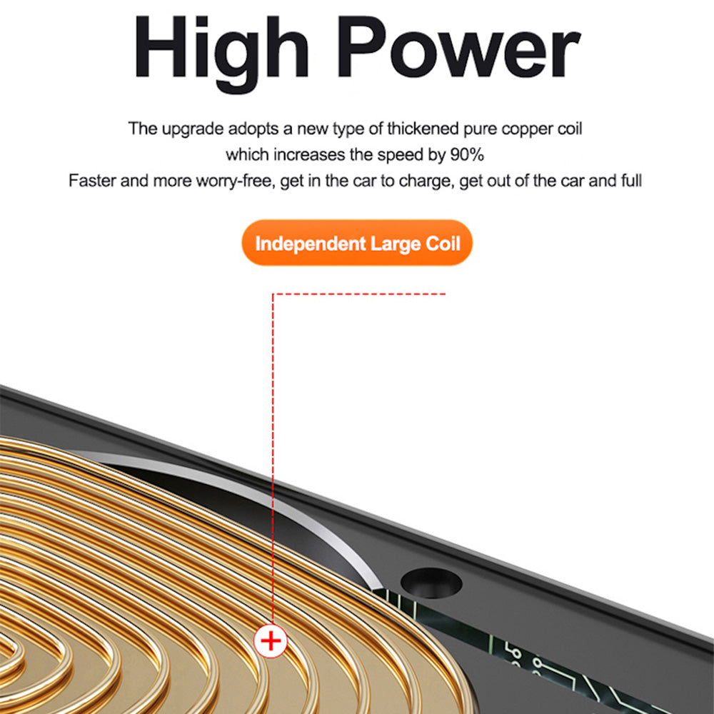 X13 15W Magnetic Car Wireless Charger for iPhone 12 / 13 / 14 Series, 360-Degree Rotating Air Vent Cell Phone Mount Charger