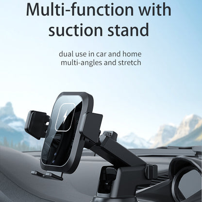 X11 3-Axis Car Wireless Charger 15W Fast Charging Phone Mount with Air Vent Holder, Dashboard Stand, QC3.0 Cigarette Lighter Charger