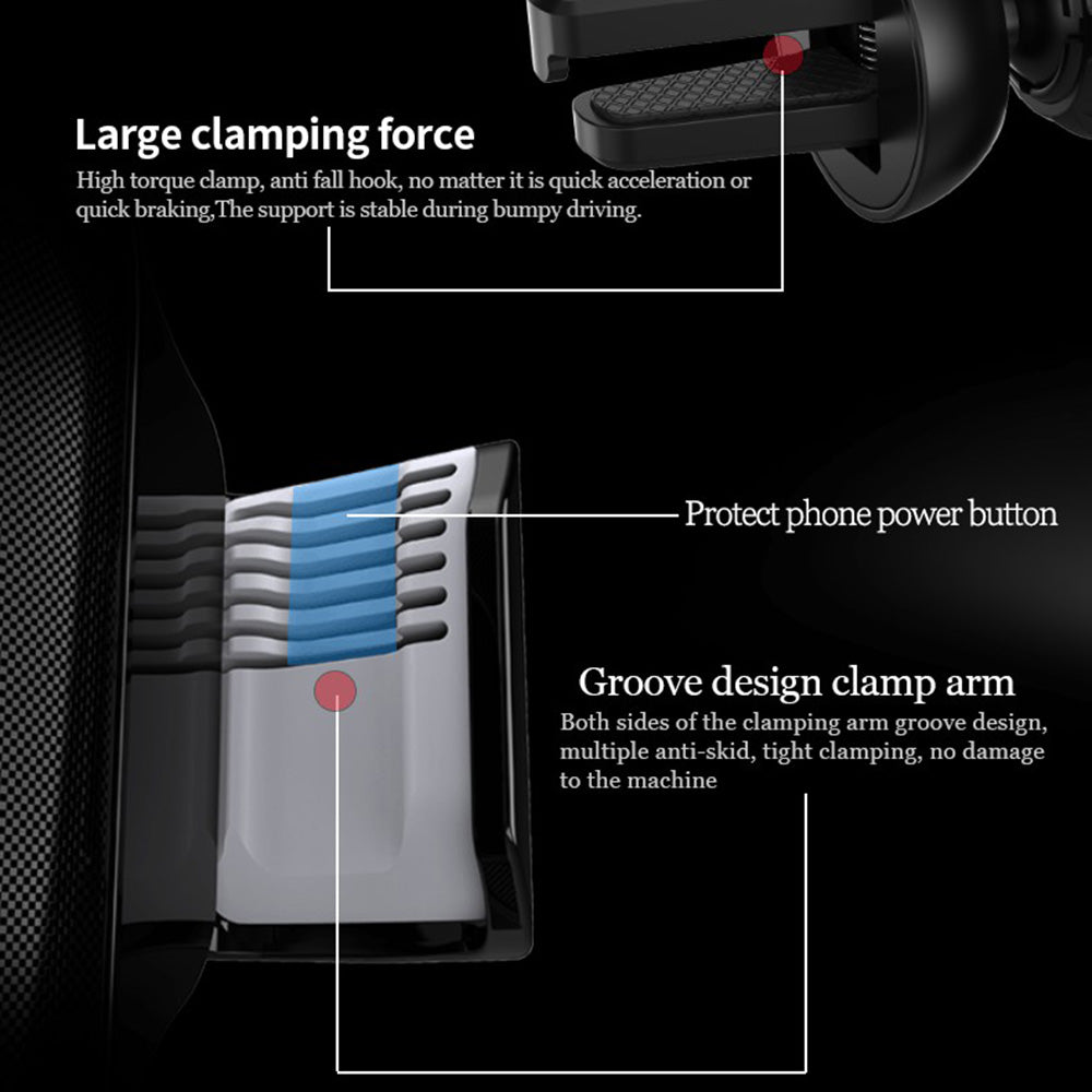 X15 15W Car Wireless Charger Touch Sensitive Mobile Phone Charger Mount with Charging Indicator