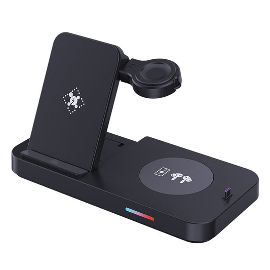 B-19 4-in-1 Folding Wireless Charger Portable Phone Charger with Indicator for Headset, Watch Charging Stand (Only for Samsung Watch)