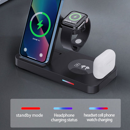 B-19 4-in-1 Folding Wireless Charger Portable Phone Charger with Indicator for Headset, Watch Charging Stand (Only for Samsung Watch)