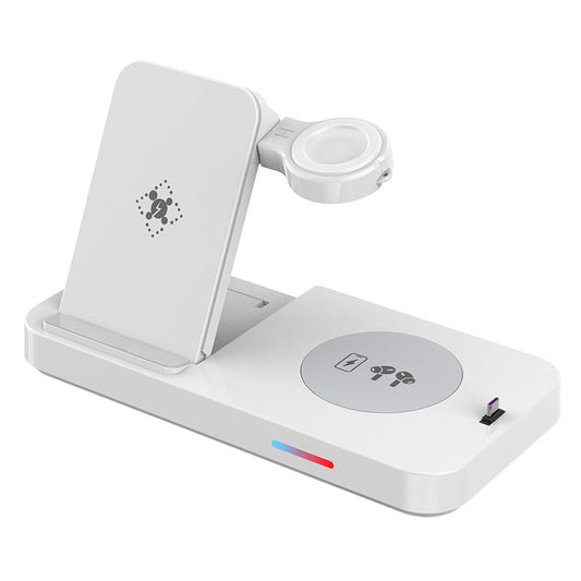 B-19 4-in-1 Folding Wireless Charger Portable Phone Charger with Indicator for Headset, Watch Charging Stand (Only for Samsung Watch)