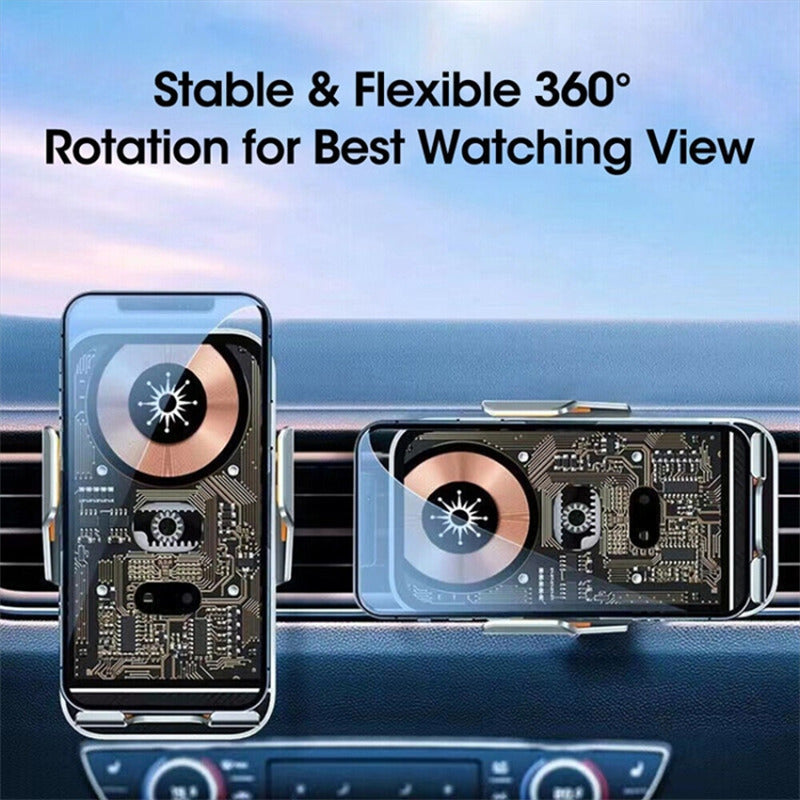 WEKOME WP-U204 15W Car Wireless Charger Intelligent Automatic Induction Air Vent Transparent Phone Holder