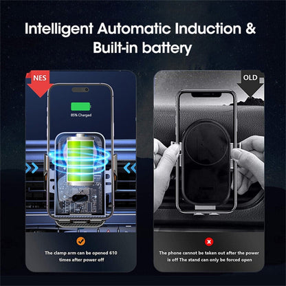 WEKOME WP-U204 15W Car Wireless Charger Intelligent Automatic Induction Air Vent Transparent Phone Holder