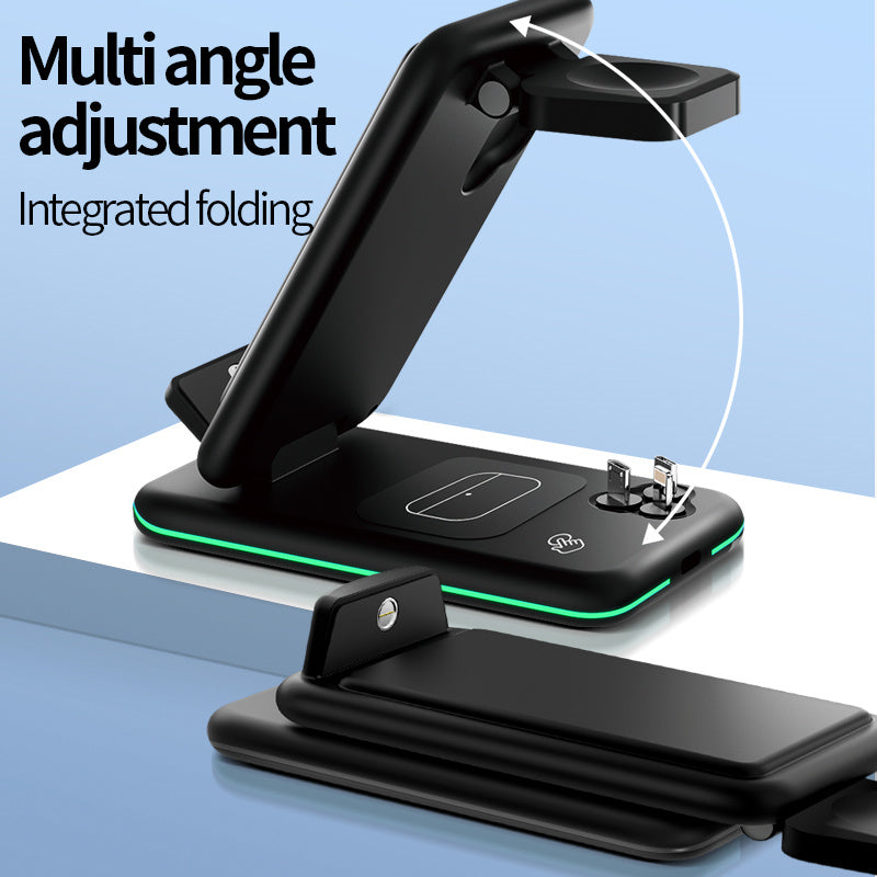 V15 3-in-1 Folding Wireless Charger for Mobile Phone / Headset / Watch 15W Max Charging Station