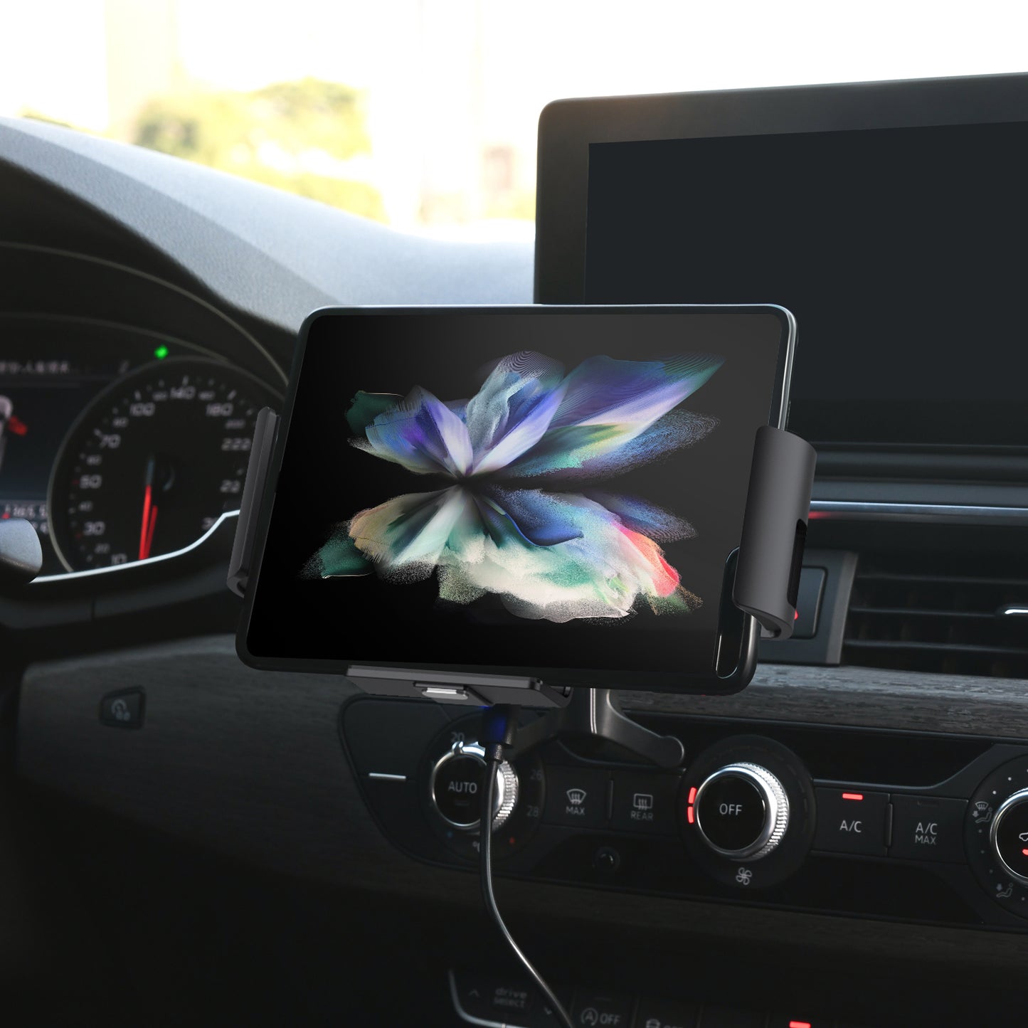 S1 Pro For Samsung Galaxy Fold / Huawei Mate X Folding Phone Car Wireless Charger Phone Holder Charging Bracket
