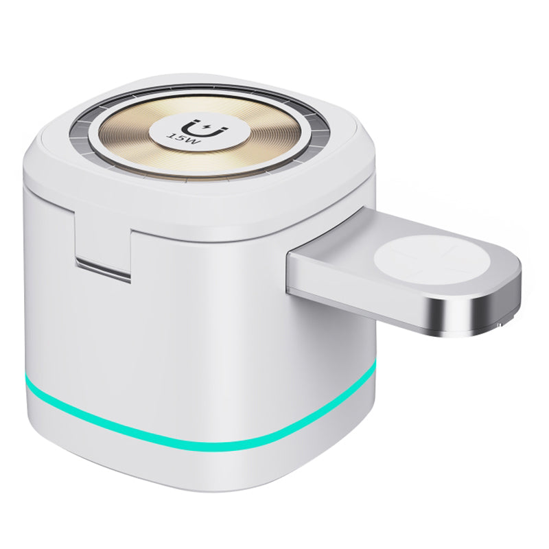 H32 15W 3-in-1 Magnetic Wireless Charger for Headset, Smart Watch Multi-Function Cell Phone Charging Stand