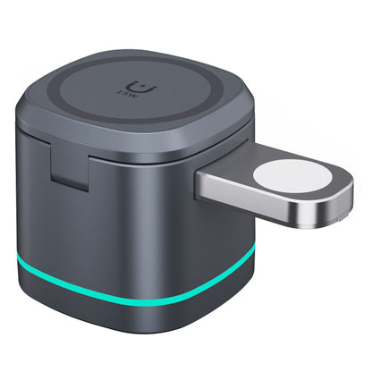 H32 15W 3-in-1 Magnetic Wireless Charger for Headset, Smart Watch Multi-Function Cell Phone Charging Stand