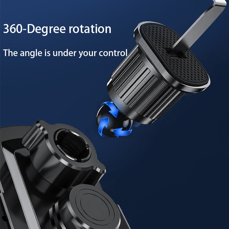 A6 15W Intelligent Magnetic Wireless Charger Phone Mount Automatic Clamping Car Phone Holder with RGB Dazzling Lights
