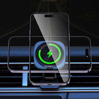 JJT-A92 Car Air Outlet Magnetic Wireless Charger 15W Charging Pad with RGB Light