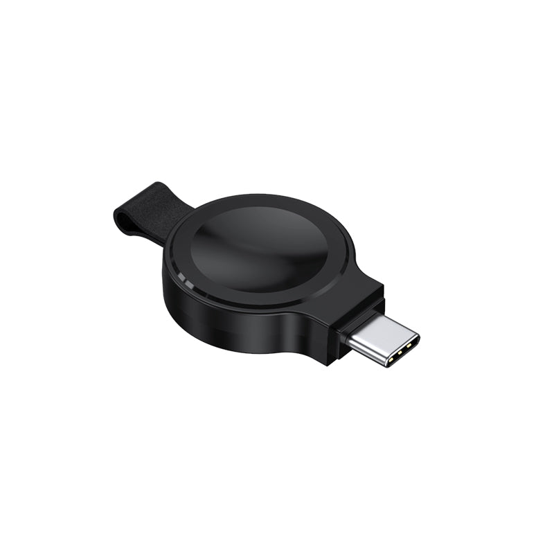 JJT-X52 For Apple Watch Series 1-8 Mini Magnetic Wireless Charging Pad Smartwatch Charger with USB-C Plug