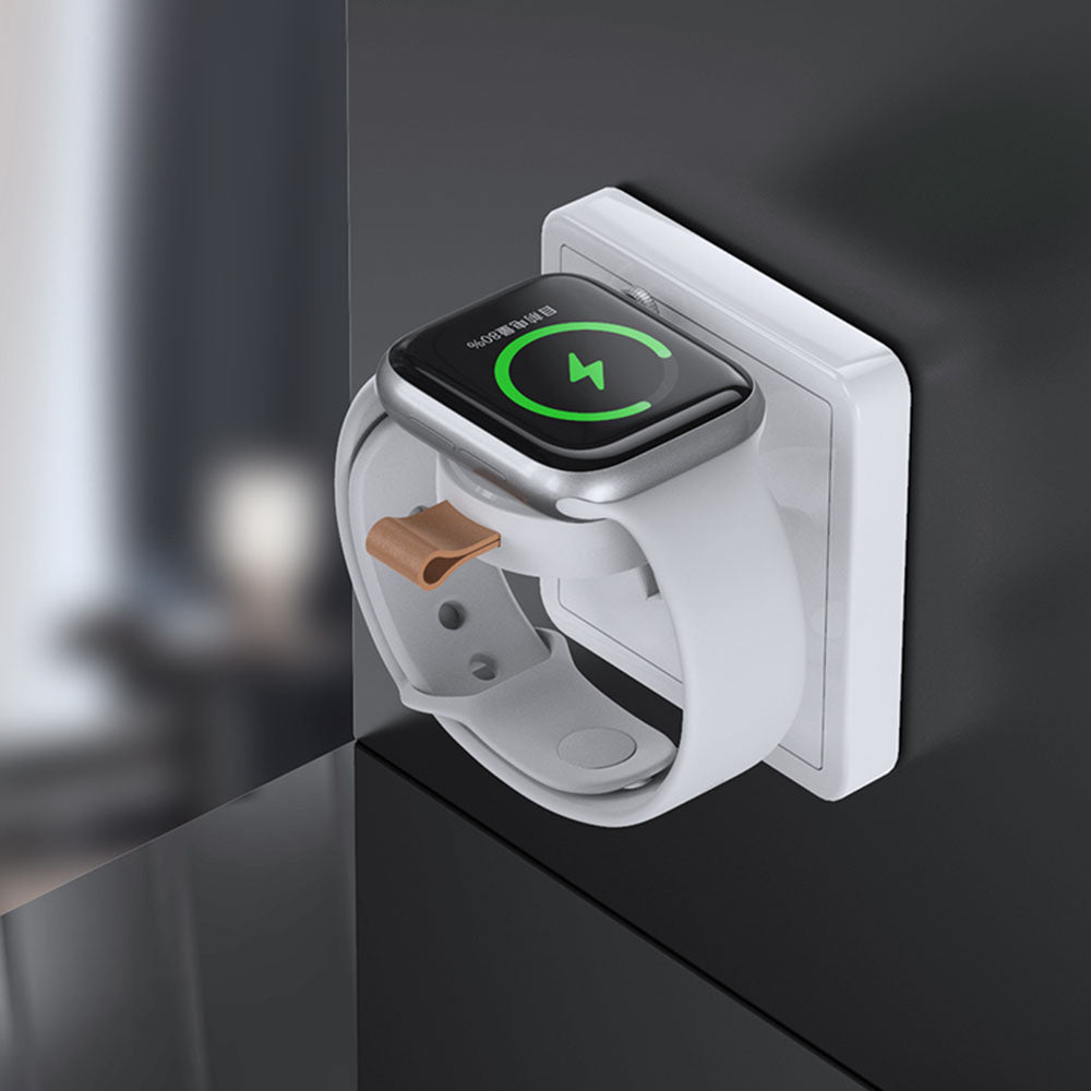 JJT-X52 For Apple Watch Series 1-8 Mini Magnetic Wireless Charging Pad Smartwatch Charger with USB-C Plug