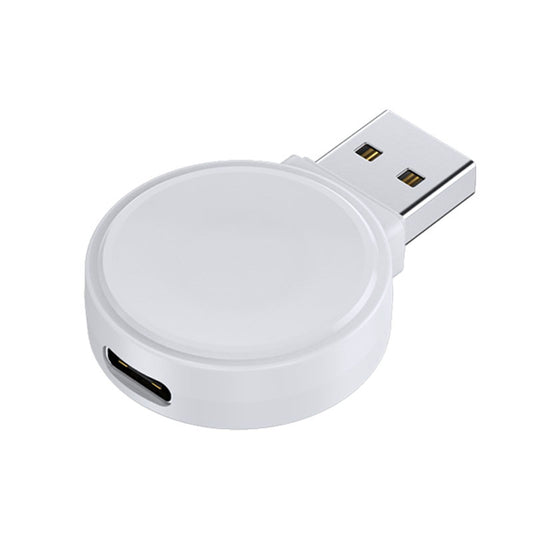 JJT-X53 For Apple Watch Series 1-8 Smartwatch Charger Mini Magnetic Wireless Charging Pad with USB Plug