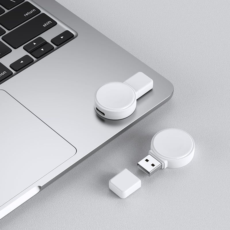 JJT-X53 For Apple Watch Series 1-8 Smartwatch Charger Mini Magnetic Wireless Charging Pad with USB Plug