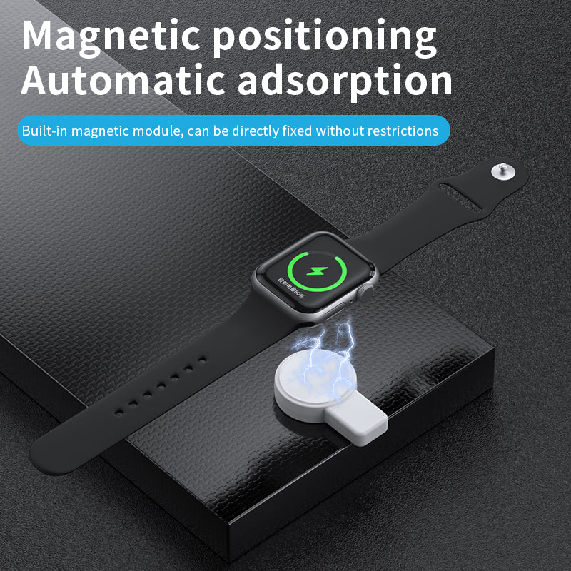 JJT-X53 For Apple Watch Series 1-8 Smartwatch Charger Mini Magnetic Wireless Charging Pad with USB Plug