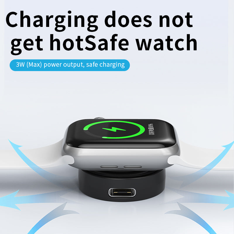 JJT-X53 For Apple Watch Series 1-8 Smartwatch Charger Mini Magnetic Wireless Charging Pad with USB Plug