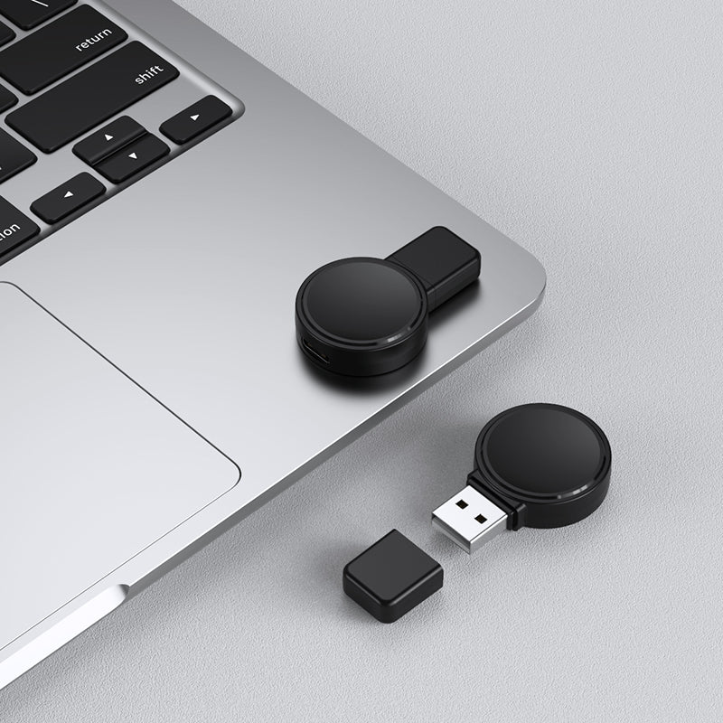 JJT-X53 For Apple Watch Series 1-8 Smartwatch Charger Mini Magnetic Wireless Charging Pad with USB Plug