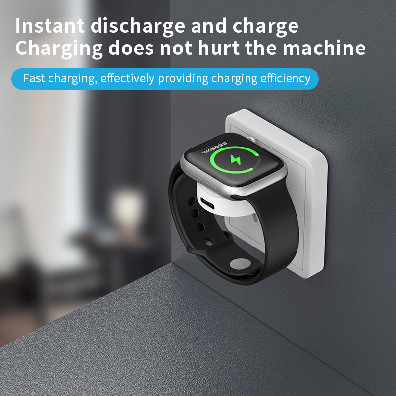 JJT-X53 For Apple Watch Series 1-8 Smartwatch Charger Mini Magnetic Wireless Charging Pad with USB Plug