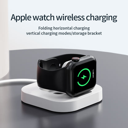 JJT-A56 For Apple Watch Series 1-8 Foldable Smartwatch Charger Mini Magnetic Wireless Charging Pad