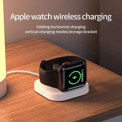 JJT-A56 For Apple Watch Series 1-8 Foldable Smartwatch Charger Mini Magnetic Wireless Charging Pad