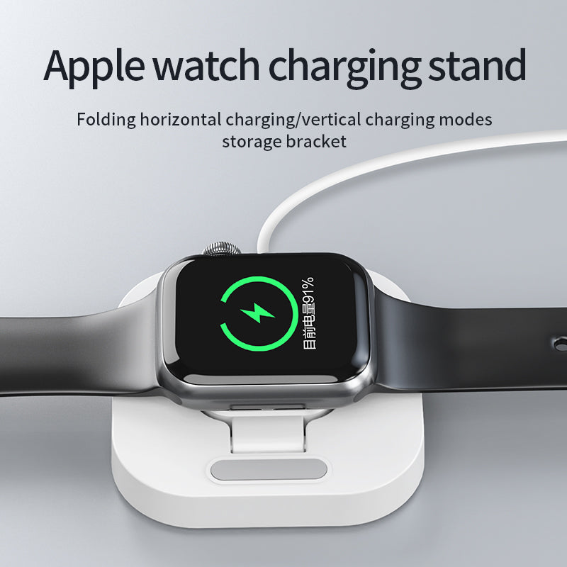 JJT-A56 For Apple Watch Series 1-8 Foldable Smartwatch Charger Mini Magnetic Wireless Charging Pad