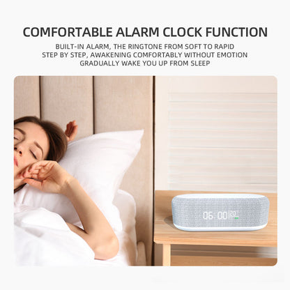 W852 Alarm Clocks 15W Wireless Charger 3 Modes Stepless Dimmable Night Lights with Temperature Display
