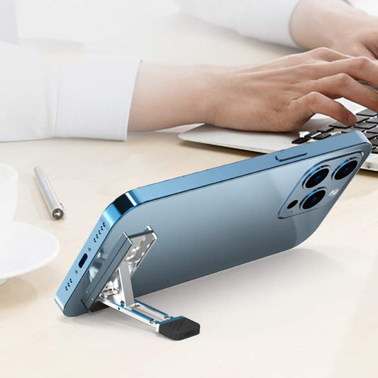 Adhesive L Bracket Ultra Slim Zinc Alloy Cell Phone Stand Folding Tablet Kickstand Support
