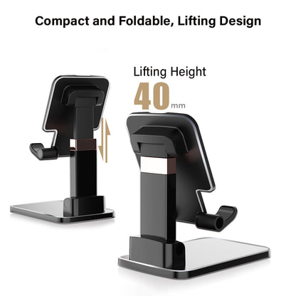 CCT14 Lifting Folding Phone Holder Portable Multi-Angle Adjustable Phone Stand for iPhone, Samsung, Huawei