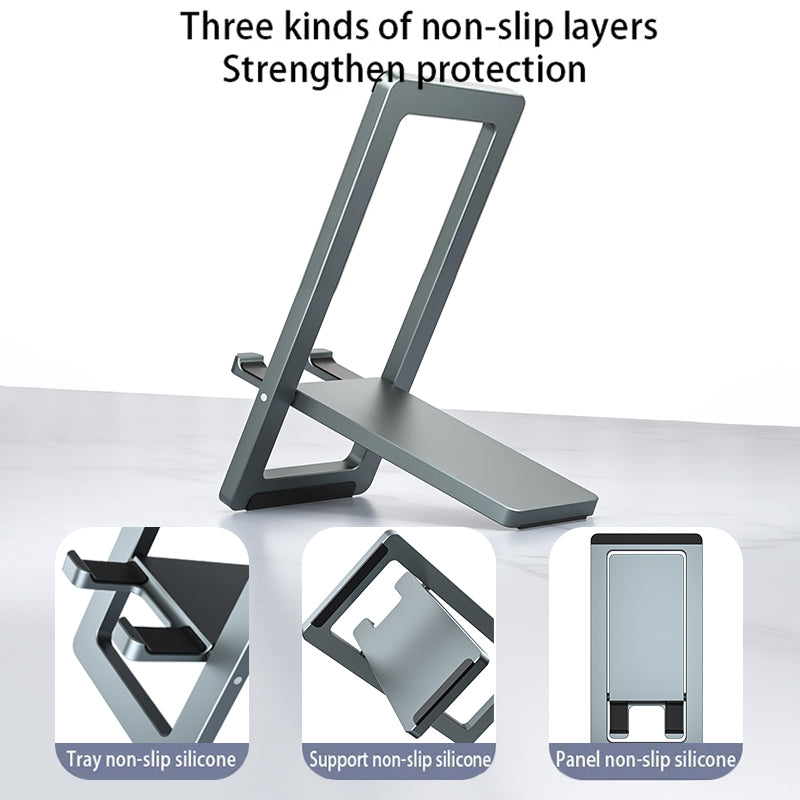H18 Foldable Tablet Phone Stand for Desk Adjustable Aluminum Alloy Holder Heat Dissipation Bracket