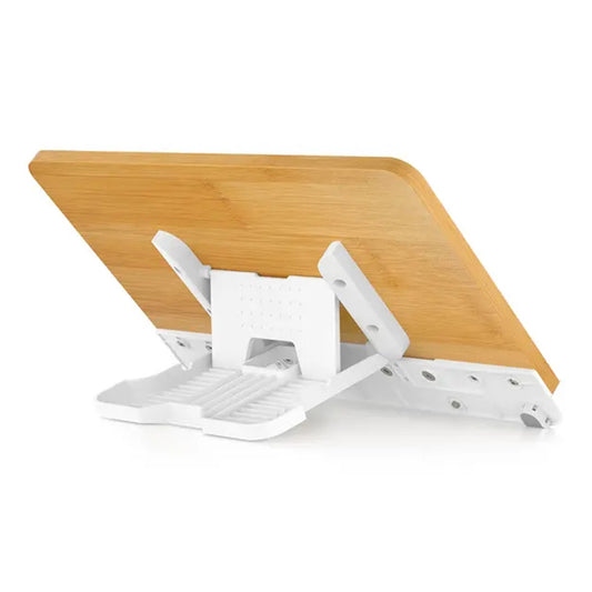 BG-2 Desktop Book Stand Folding Metal Book Holder Portable 50-Degree Adjustable Reading Stand with Clip
