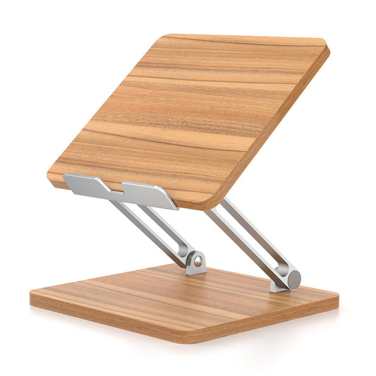 AP-2DP Wooden Reading Stand Folding Metal Book Tablet Holder Portable Desktop Drawing Stand for Kids