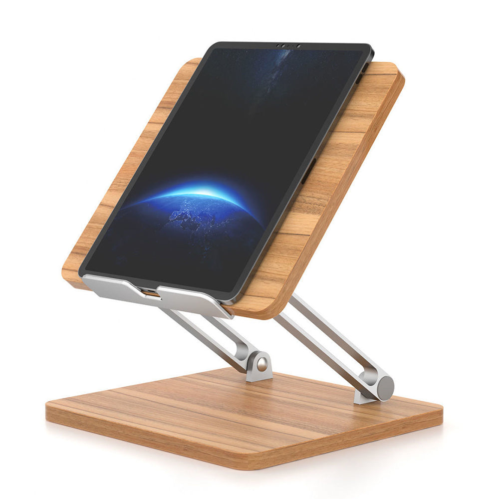 AP-2DP Wooden Reading Stand Folding Metal Book Tablet Holder Portable Desktop Drawing Stand for Kids