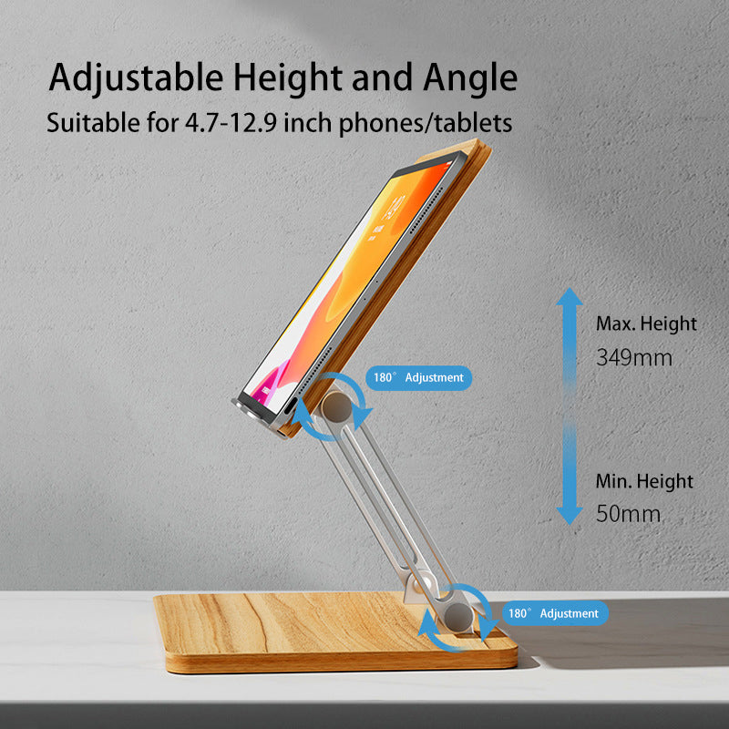AP-2DP Wooden Reading Stand Folding Metal Book Tablet Holder Portable Desktop Drawing Stand for Kids