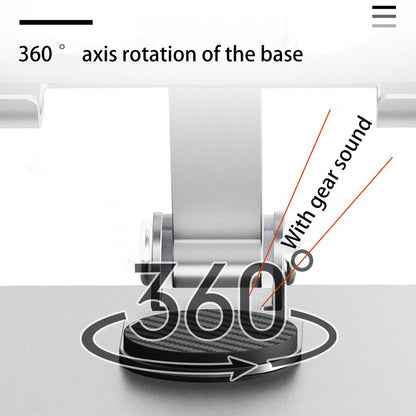 C4 Rotatable Aluminum Alloy Tablet Stand Desktop Folding Mini PC Holder for 6-14 Devices