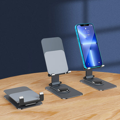 Q10 Desktop Folding Phone Stand Aluminum Alloy Ultra-Thin Rotating Cell Phone Holder