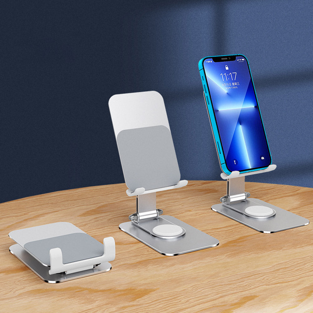 Q10 Desktop Folding Phone Stand Aluminum Alloy Ultra-Thin Rotating Cell Phone Holder