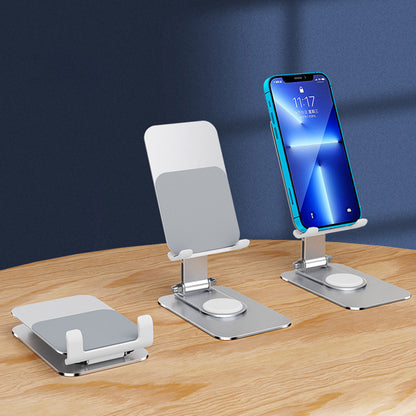 Q10 Desktop Folding Phone Stand Aluminum Alloy Ultra-Thin Rotating Cell Phone Holder