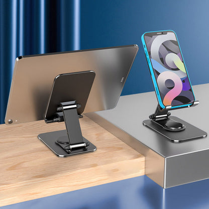 Q10 Desktop Folding Phone Stand Aluminum Alloy Ultra-Thin Rotating Cell Phone Holder