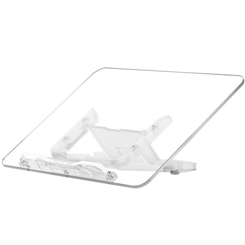 BG-2Y Transparent Acrylic Book Stand Folding Book Holder Portable Desktop Adjustable Reading Stand